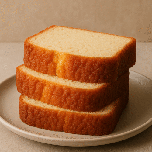 Lemon Cream Cheese Pound Cake Slice